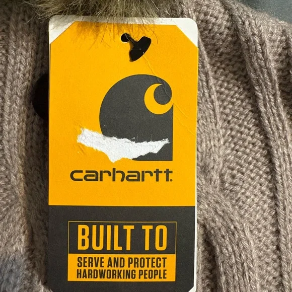Carhartt Mauve Cable Knit Beanie - Picture 3 of 4
